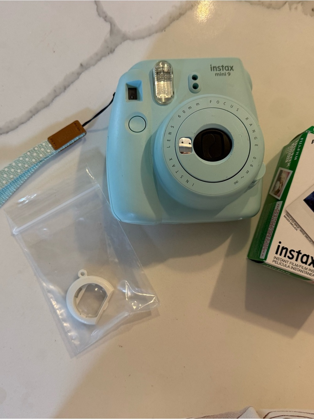 Fujifilm Instax Mini 9 Instant Camera - Light Blue/Mint